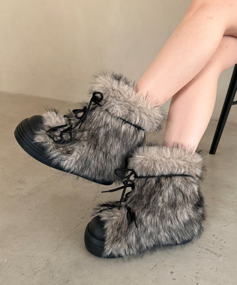 ボリュームフェイクファーブーツ | WR3254009 | ブラック