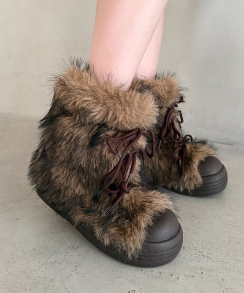 ボリュームフェイクファーブーツ | WR3254009 | ブラウン