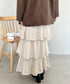 ティアードフリルロングスカート | MD2256043 | アイボリー