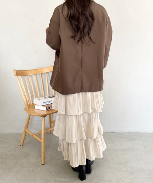 ティアードフリルロングスカート | MD2256043 | アイボリー