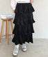 ティアードフリルロングスカート | MD2256043 | ブラック