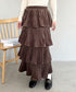 ティアードフリルロングスカート | MD2256043 | ブラウン