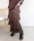 ティアードフリルロングスカート | MD2256043 | ブラウン