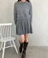 ケーブルポロニット&ニットミニスカートセットアップ | MD2256044 | グレー