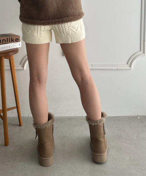ケーブルニットショートパンツ | MD2256045 | アイボリー