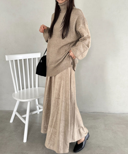 ベロアロングスカート | MD2256046 | ベージュ