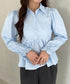 ペプラムフレアシャツ ブラウス | MD2256047 | ブルー