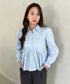 ペプラムフレアシャツ ブラウス | MD2256047 | ブルー
