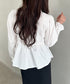 ペプラムフレアシャツ ブラウス | MD2256047 | ホワイト