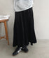プリーツティアードロングスカート | MD2256051 | ブラック