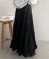 プリーツティアードロングスカート | MD2256051 | ブラック