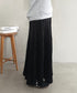 プリーツティアードロングスカート | MD2256051 | ブラック