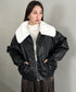 ビッグ襟PUジャケット | MD2256074 | ブラック