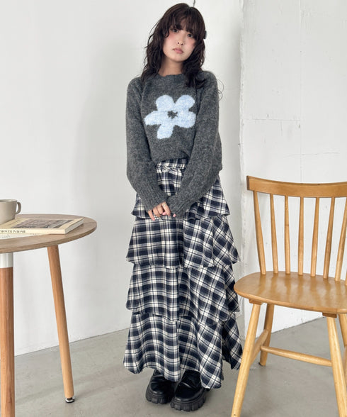 チェックフリルカンカンスカート | SL2256113 | ネイビー