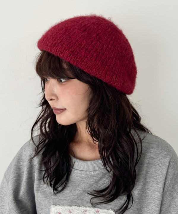 モヘアニットベレー帽 | SL5256117 | レッド