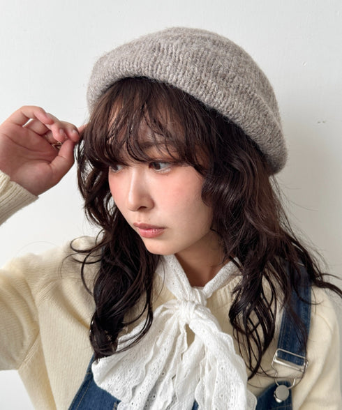 モヘアニットベレー帽 | SL5256117 | ベージュ