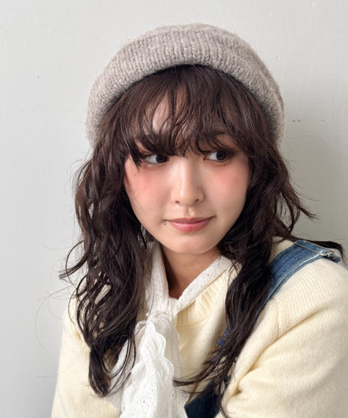 モヘアニットベレー帽 | SL5256117 | ベージュ
