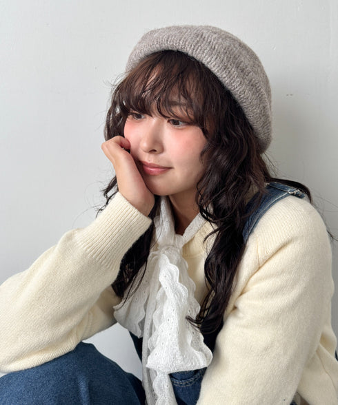 モヘアニットベレー帽 | SL5256117 | ベージュ
