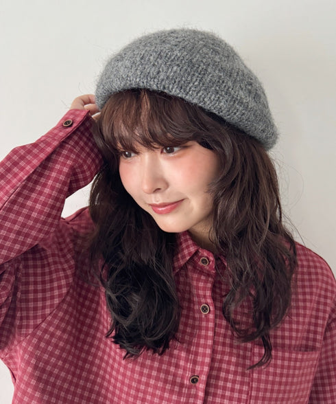 モヘアニットベレー帽 | SL5256117 | グレー