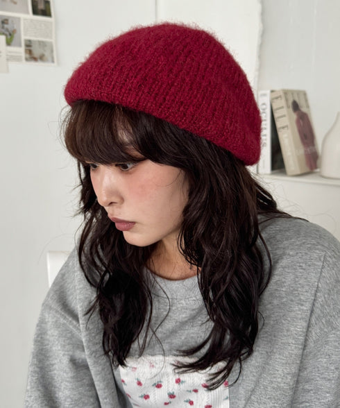 モヘアニットベレー帽 | SL5256117 | レッド