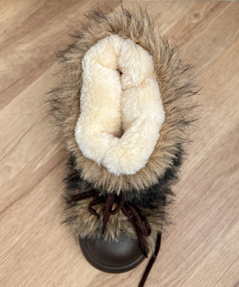 リボンモンスターファーブーツ | SL3254028 | ブラウン