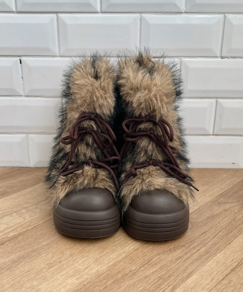 リボンモンスターファーブーツ | SL3254028 | ブラウン