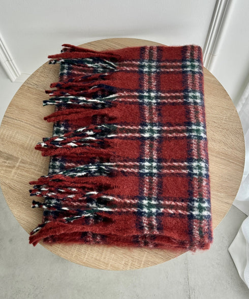 ボリュームチェックマフラー | SL6254030 | レッド