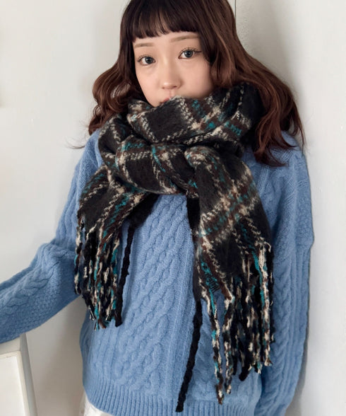 ボリュームチェックマフラー | SL6254030 | ブラック