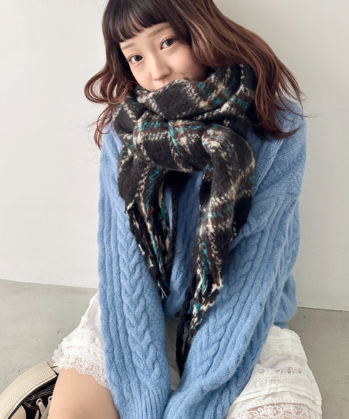 ボリュームチェックマフラー | SL6254030 | ブラック