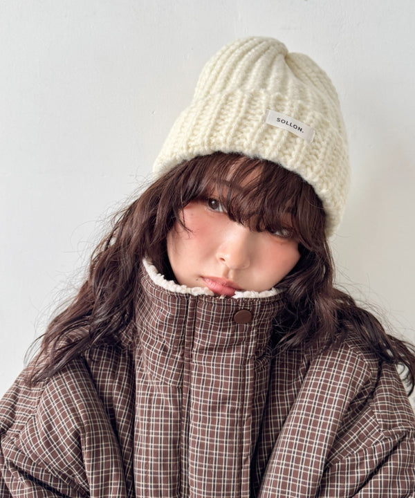 ワンポイントニットキャップ | SL5256119 | アイボリー