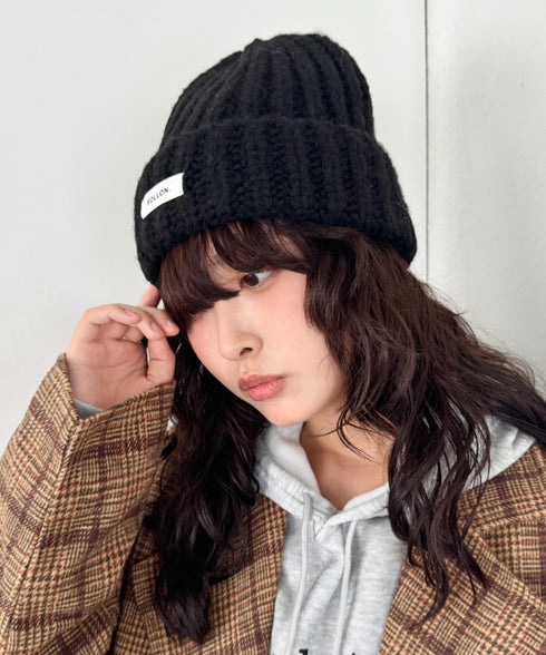 ワンポイントニットキャップ | SL5256119 | ブラック