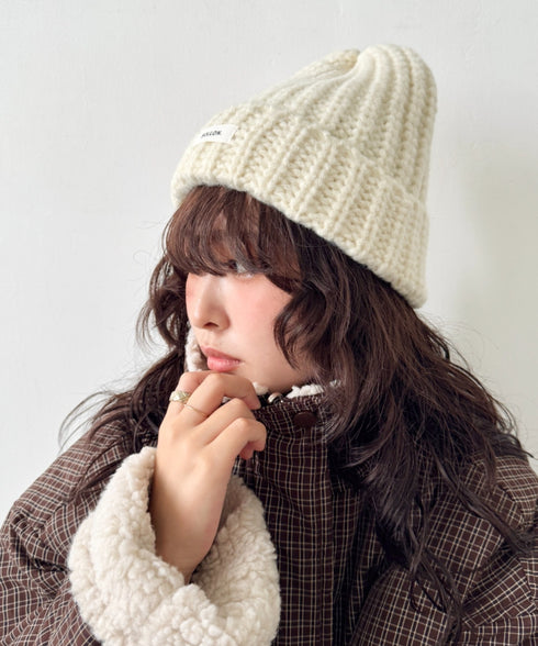 ワンポイントニットキャップ | SL5256119 | アイボリー