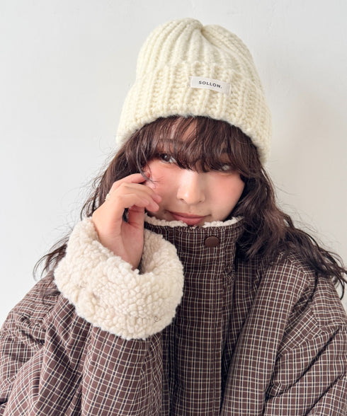 ワンポイントニットキャップ | SL5256119 | アイボリー