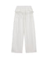 ILLIGO(イリゴ)/サイドライン ウエストフリル フェイクレイヤード ワイド ルーズ スウェットパンツ ブローチ付き/BLOOM RUFFLE LACE SWEAT PANTS | AT2254022 | ホワイト