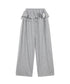 ILLIGO(イリゴ)/サイドライン ウエストフリル フェイクレイヤード ワイド ルーズ スウェットパンツ ブローチ付き/BLOOM RUFFLE LACE SWEAT PANTS | AT2254022 | グレー