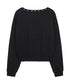 ILLIGO(イリゴ)/アイレット オフショルダー スウェット/BUTTON EYELET OFF-SHOULDER SWEATSHIRT | AT2254024 | ブラック