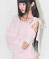 ILLIGO(イリゴ)/ブローチ付き オフショルダー ニット プルオーバー/BLOOM BOW OFF-SHOULDER KNIT | AT2254025 | ピンク