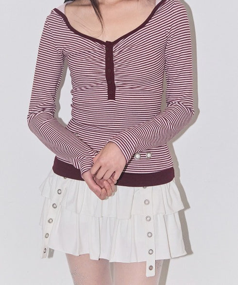 ILLIGO(イリゴ)/レイヤード フリル ティアード ミニスカート(インナーパンツ付き)CANCAN LAYERED LIP SKIRT | AT2254026 | ホワイト