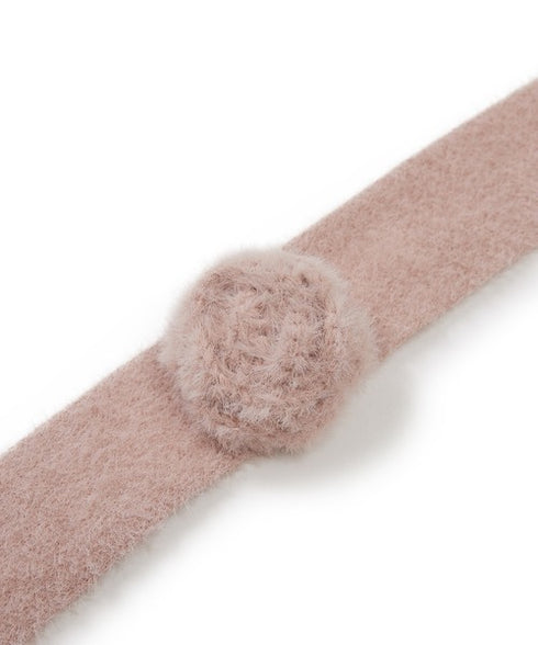 ILLIGO(イリゴ)/2WAY ブローチ付き チョーカー タイ アンゴラ マフラー/FLEUR ANGORA MUFFLER | AT6254027 | ピンク