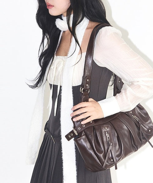 ILLIGO(イリゴ)/2WAY ブローチ付き チョーカー タイ アンゴラ マフラー/FLEUR ANGORA MUFFLER | AT6254027 | ホワイト