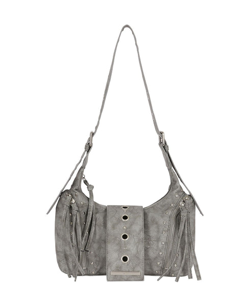 ILLIGO(イリゴ)/ヴィンテージ アイレット スタッズ ショルダーバッグ/RIFF EYELET SHOULDER BAG | AT1254028 | グレー