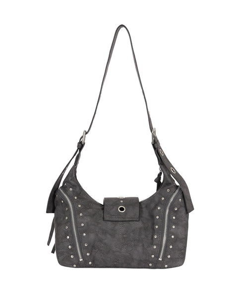 ILLIGO(イリゴ)/ヴィンテージ アイレット スタッズ ショルダーバッグ/RIFF EYELET SHOULDER BAG | AT1254028 | ブラック