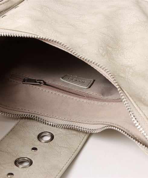 ILLIGO(イリゴ)/ヴィンテージ アイレット スタッズ ショルダーバッグ/RIFF EYELET SHOULDER BAG | AT1254028 | ベージュ