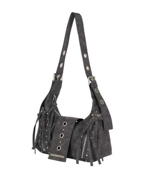 ILLIGO(イリゴ)/ヴィンテージ アイレット スタッズ ショルダーバッグ/RIFF EYELET SHOULDER BAG | AT1254028 | ブラック