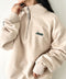 JEEP(ジープ)/ワンポイント ロゴ刺繍 バックロゴ ハーフジップ スウェット/Half Neck Zip-Up Mountain Graphic Sweatshirt | AT2254029 | ベージュ