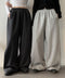 anyonemore(エニワンモア)/ワイド ルーズ 裾ドロスト サイド切り替え トレーニング スウェットパンツ/Rippon Long Wide Training Pants | AT2254030 | ブラック
