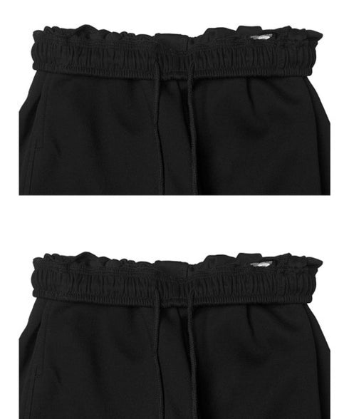 anyonemore(エニワンモア)/ワイド ルーズ 裾ドロスト サイド切り替え トレーニング スウェットパンツ/Rippon Long Wide Training Pants | AT2254030 | ブラック