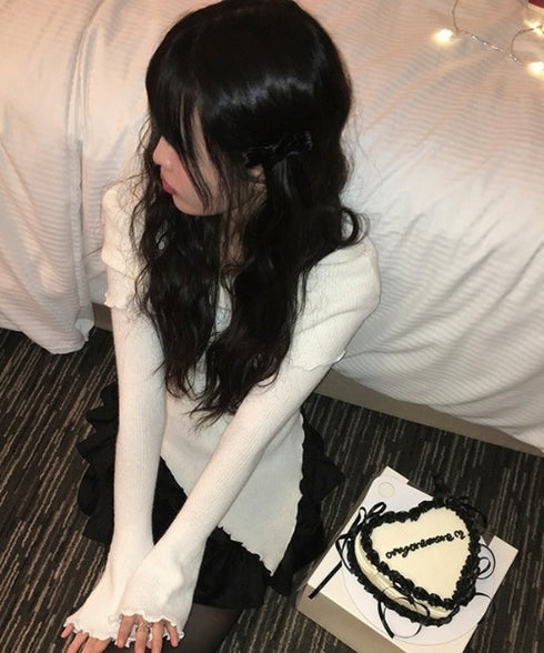 anyonemore(エニワンモア)/オフショルダー コサージュ付き スリム ニット プルオーバー/Weave Off-Shoulder Corsage Slim Knit | AT2254033 | アイボリー