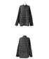 anyonemore(エニワンモア)/チェック柄 オーバーサイズ ルーズフィット 長袖 シャツ/Woods Checkered Oversized Fit Long Sleeve Shirt | AT2254035 | ブラック