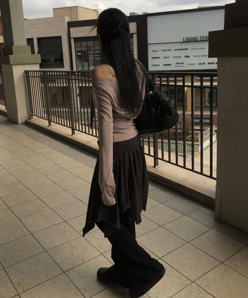 anyonemore(エニワンモア)/フード付き スナップボタン スリムフィット 長袖 Tシャツ/Rezer Hoodie Button Long Sleeve T-Shirt | AT2254036 | ピンクベージュ